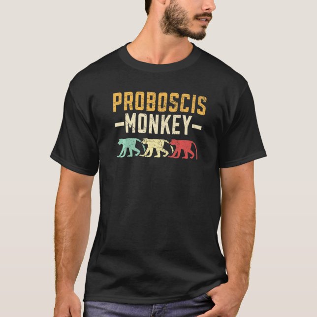 Camiseta Selvagem Animal Zookeeper Proboscis Macaco Whisper (Frente)