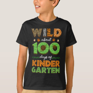 Camiseta Selvagem Cerca De 100 Dias De Jardim De Infância 1