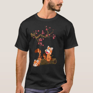 Camiseta Selvagem Chinesa Cereja Flor Sakura Vermelho