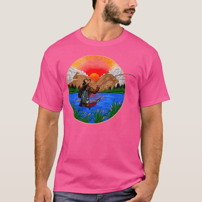Camiseta Selvagem Com Pesca do Pé-Grande (Frente)