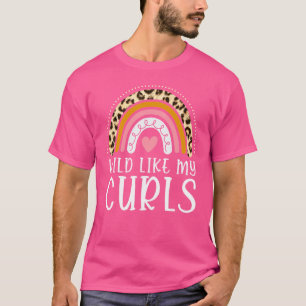Camiseta Selvagem Como Minha Garota Branca Leopardo Rainb