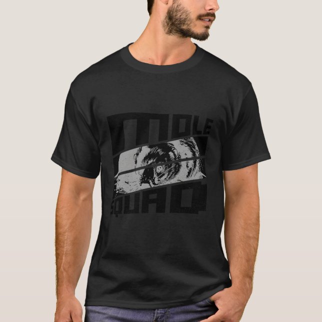 Camiseta Selvagem de Animais Roedores do Esquadrão Mole (Frente)