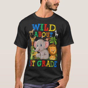 Camiseta Selvagem De Animais Safari Da Classe 1rua