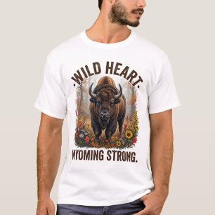 Camiseta Selvagem de Coração Wyoming Forte