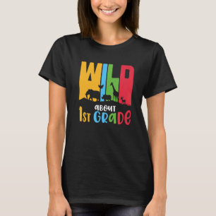 Camiseta Selvagem De Professora Da Escola De Impressão Leop