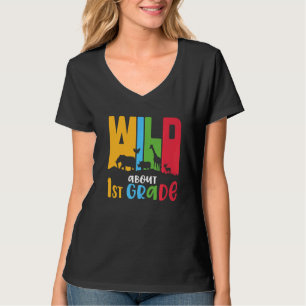 Camiseta Selvagem De Professora Da Escola De Impressão Leop