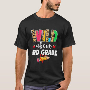 Camiseta Selvagem De Volta Ao Leopardo Da Escola Para O