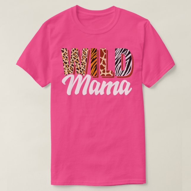 Camiseta Selvagem do Nascer Zoológico de Mama Selvagem Bday (Frente do Design)