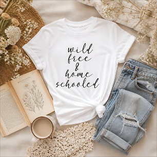 Camiseta Selvagem Livre e Educado em Casa