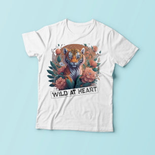 Camiseta Selvagem no Coração - pequeno tigre