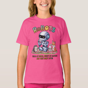 Camiseta 🤖 selvagem no piquenique de cartoon robô cardíaco