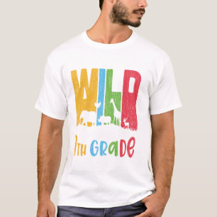 Camiseta Selvagem Sobre 7 da Escola 1rua Dia da Escola