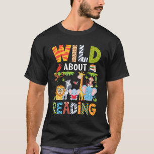 Camiseta Selvagem Sobre A Leitura De Livros De Animais Selv