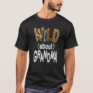 Camiseta Selvagem Sobre A Vovó Eu Amo Minha Avó 1
