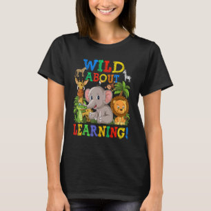 Camiseta Selvagem Sobre Aprender Animais Safari Selva De Vo