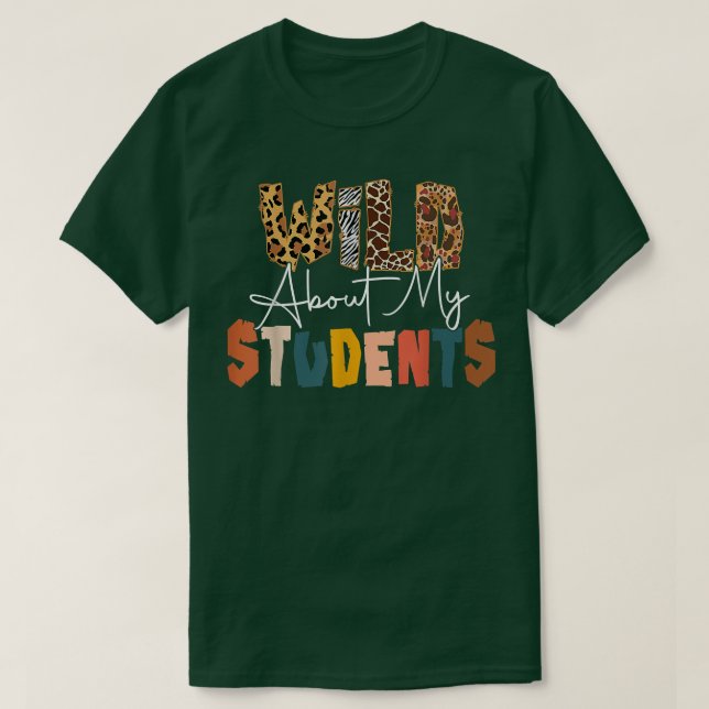 Camiseta Selvagem Sobre Aprender Professora De Volta Ao Ens (Frente do Design)
