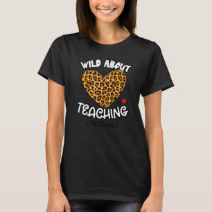 Camiseta Selvagem Sobre Ensinar Impressão Leopardo do Trein