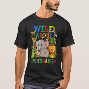 Camiseta Selvagem Sobre Kindergarten Animais Safari Selva C