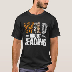 Camiseta Selvagem Sobre Leitura De Leopardo Leitores De Liv