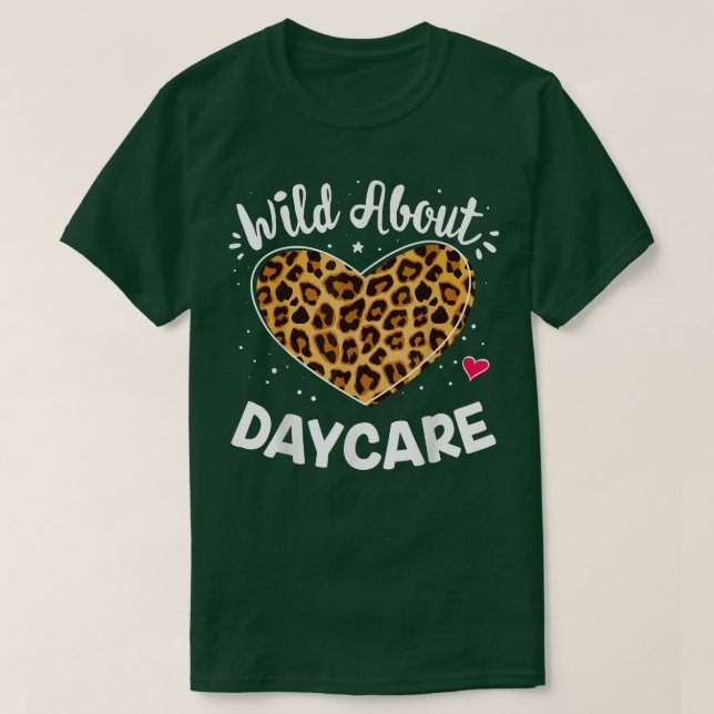 Camiseta Selvagem Sobre O Jardim da Infância Leopardo P (Frente do Design)
