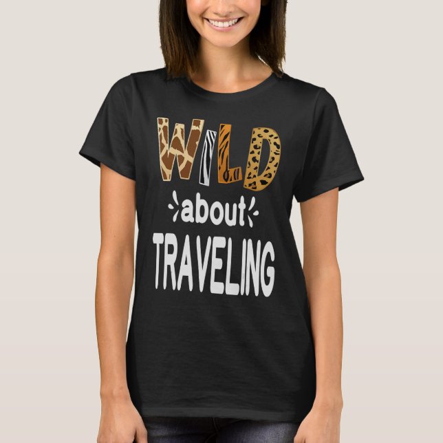 Camiseta Selvagem Sobre Viajar (Frente)