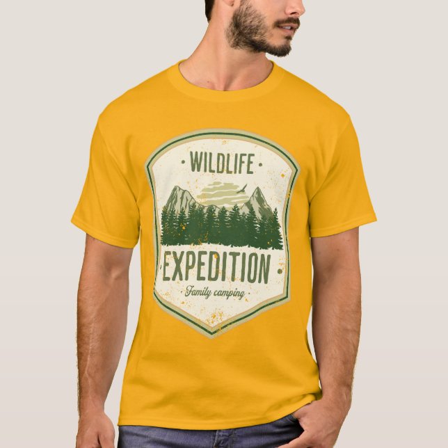 Camiseta SelvagemExpedição WildLife Férias de Verão ao ar l (Frente)