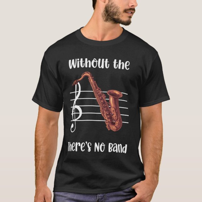 Camiseta Sem a escuridão dos homens saxofônicos (Frente)
