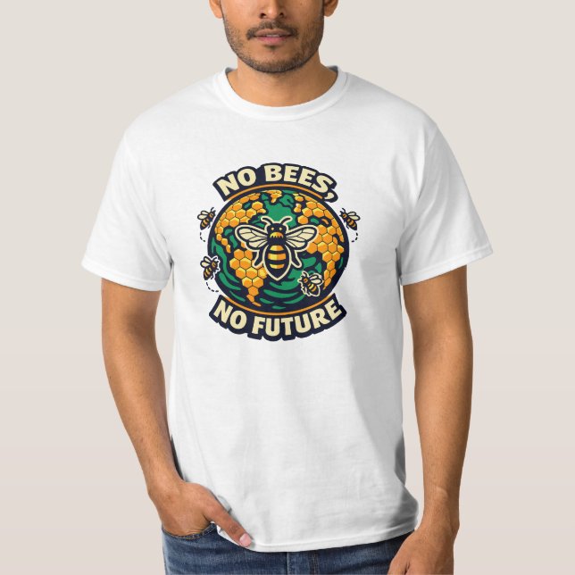 Camiseta Sem Abelhas Sem Futuro Conservação das Abelhas  (Frente)