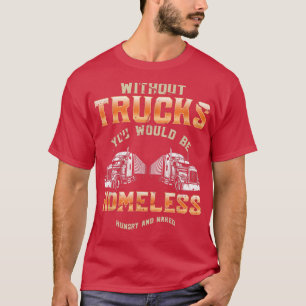 Camiseta Sem-Abrigo Sem Caminhão Motorista Asfalto Cowbo