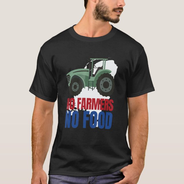 Camiseta Sem Agricultores Sem Comida Países Baixos Boerenop (Frente)