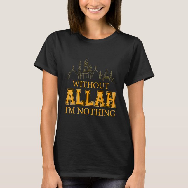 Camiseta Sem Alá não sou muçulmano islâmico (Frente)