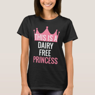 Camiseta Sem Alergia ao Leite da Princesa Livre de Leite