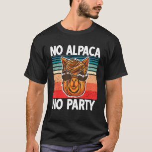 Camiseta Sem Alpaca Nenhuma Festa Engraçada Alpaca Com Ócul