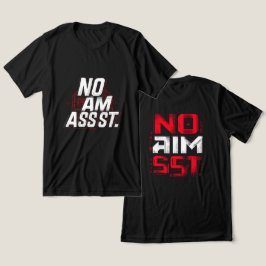 Camiseta 🔥 Sem Assistência de Mira – Tipografia para Jogad