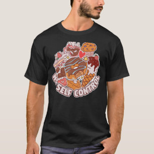 Camiseta Sem autocontrole sobremesa pastelaria engraçado so