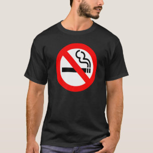 Camiseta Sem aviso de fumagem Oxigênio não fumante Cigarro
