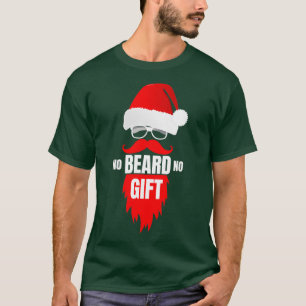 Camiseta sem barba sem presente natal engraçado