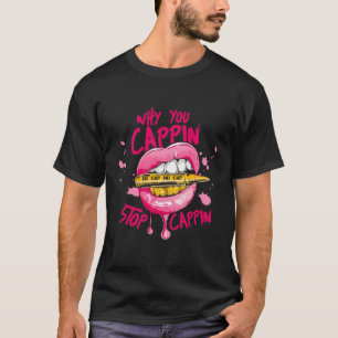 Camiseta Sem Boné Parar Cappin Hip Hop Rapper Black Culture