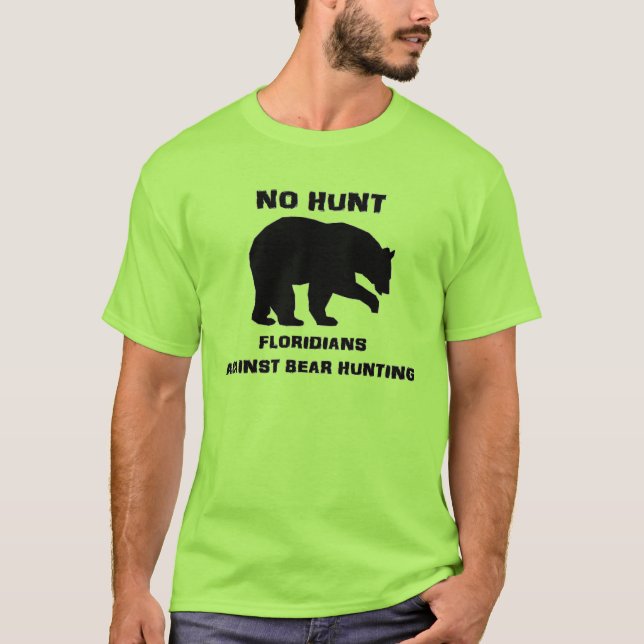 Camiseta SEM CAÇA - Floridianos Contra Caça Ao Urso (Frente)
