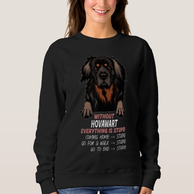 Camiseta sem cachorro Hovawart tudo é estúpido_1 (Frente)