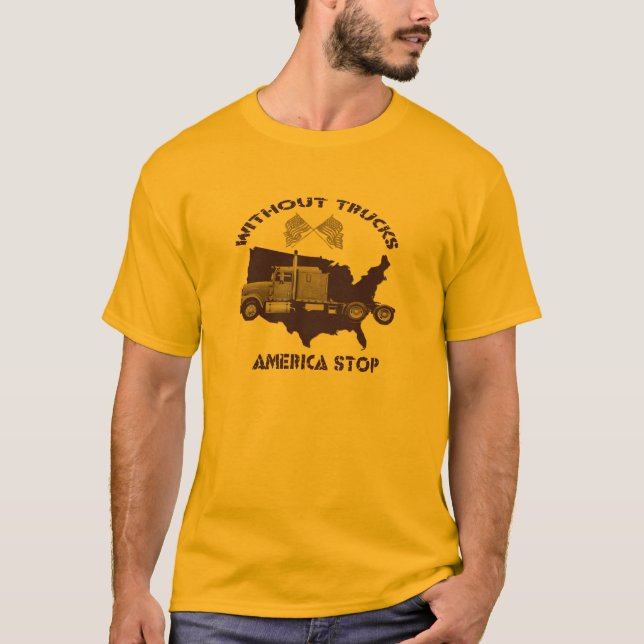 Camiseta Sem Caminhões A América Pára (Frente)