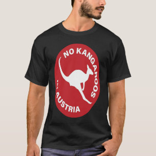 Camiseta Sem Cangurus Na Áustria Engraçada Austrália