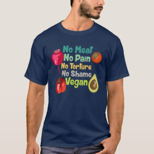 Camiseta Sem Carne Sem Dor Vegan Dizendo