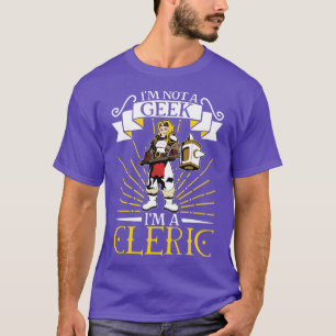 Camiseta Sem Cleric de Caractere Roleplay D20 do geek