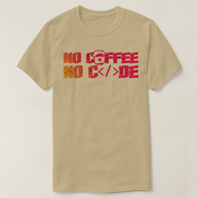 Camiseta Sem Coffee Sem Código (Frente do Design)