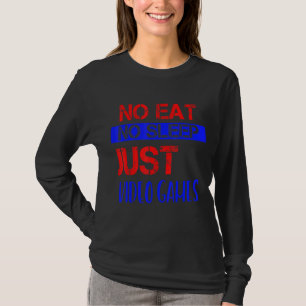 Camiseta Sem Comer Sem Dormir Apenas Video games Humor