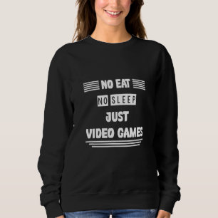 Camiseta Sem Comer Sem Dormir Apenas Video games Humor Sarc