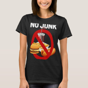 Camiseta Sem Comidas de Lixo Saudáveis Junk Vegan