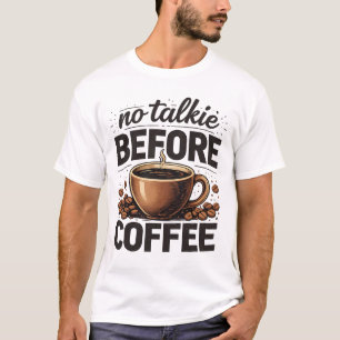 Camiseta Sem Conversa Antes do Café – Amante de Café Retrô
