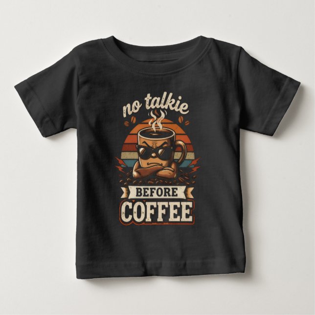 Camiseta Sem Conversa Antes do Café – Citação Divertida do  (Frente)